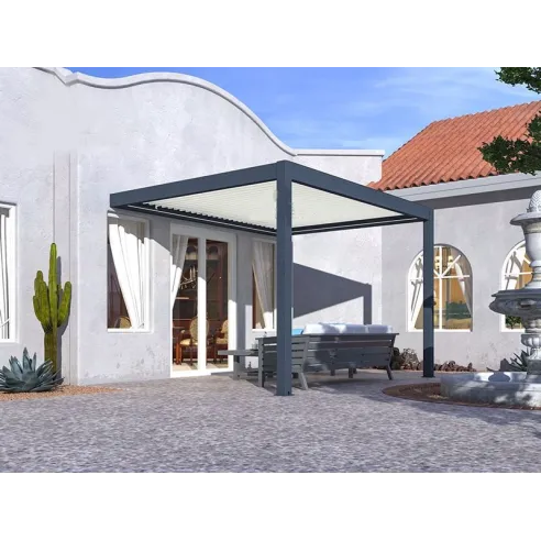 Eclipse Range Eclipse Wall Mounted 3.6M X 3M LED Motorised Pergola