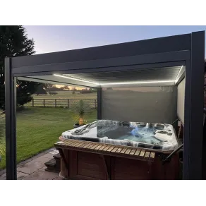 Eclipse 3.6 X 3m LED Motorised Pergola - Wall Mounted