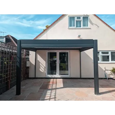 Eclipse Range Eclipse Wall Mounted 3.6M X 3M LED Motorised Pergola