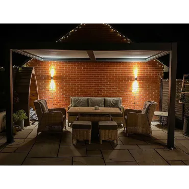 Eclipse 3.6 X 3m LED Motorised Pergola - Wall Mounted