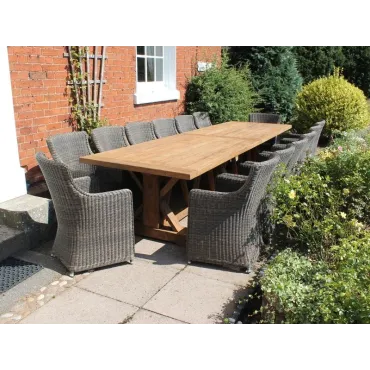 Valencia Teak 14 Chair Dining Set  - 20