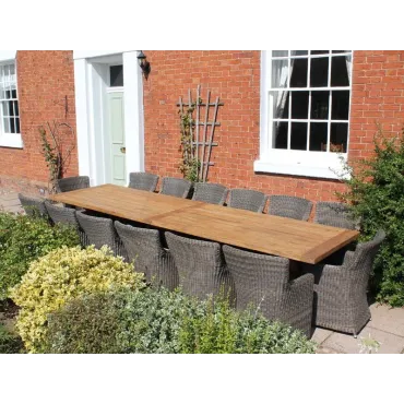 Valencia Teak 14 Chair Dining Set  - 9