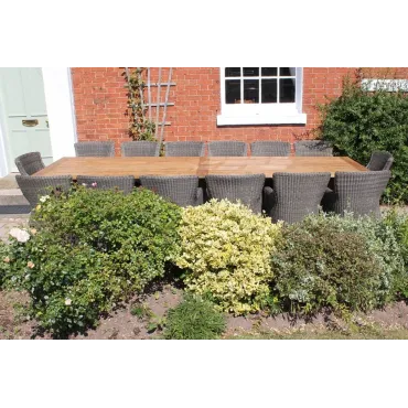 Valencia Teak 14 Chair Dining Set