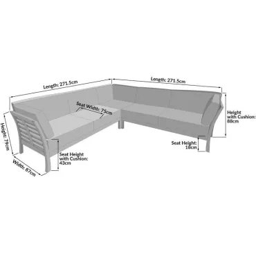 Paris Teak Corner Unit | FSC® Certified  - 37