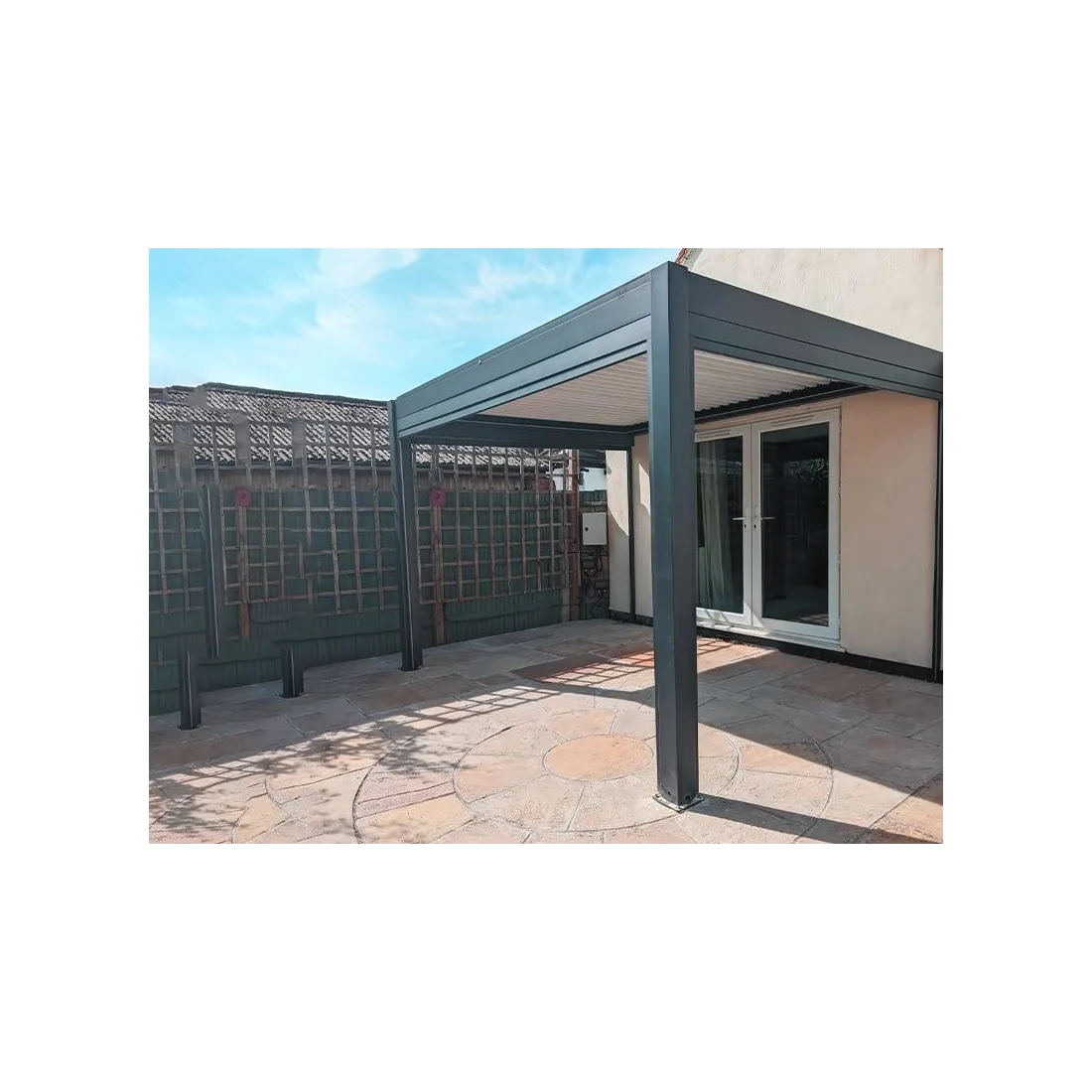 Eclipse Range Eclipse Wall Mounted 3M X 3M LED Motorised Pergola