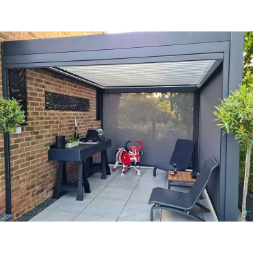 Eclipse 3 X 3m LED Motorised Pergola | Wall Mounted