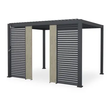 Titan Aluminium Pergola 31cm Solid Side Wall Panel  - 8