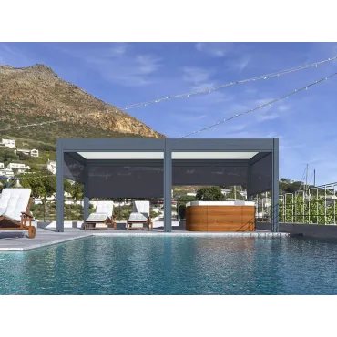 Eclipse 6 X 4m LED Motorised Pergola | Free Standing