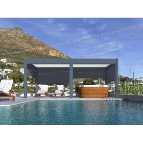 Eclipse 6 X 4m LED Motorised Pergola | Free Standing