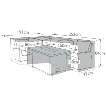 Kingston Corner Fire Pit Set - Garden Furniture Cover