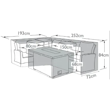 Kingston Corner Fire Pit Set - Garden Furniture Cover