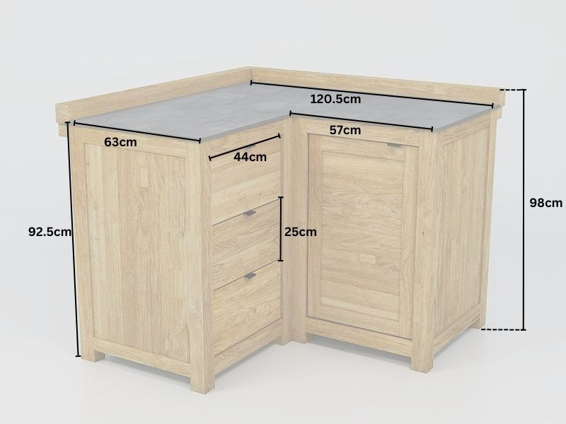 Bari Kitchen Corner Cabinet Unit