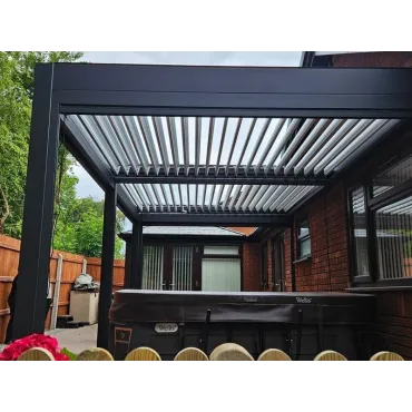 Eclipse 5 X 3m LED Motorised Pergola | Wall Mounted  - 4