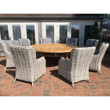 Fiji 8 Chair Dining Set - With Malvern 2.1M