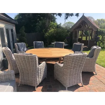 Fiji 8 Chair Dining Set - With Malvern 2.1M