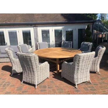 Fiji 8 Chair Dining Set | With Malvern 2.1M FSC  - 2