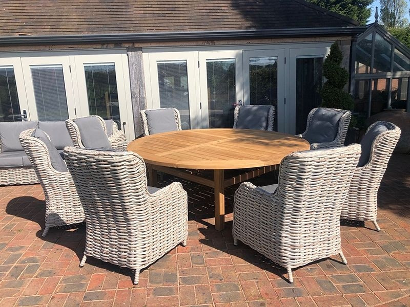 Fiji 8 Chair Dining Set - With Malvern 2.1M