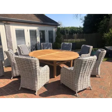 Fiji 8 Chair Dining Set | With Malvern 2.1M FSC  - 4