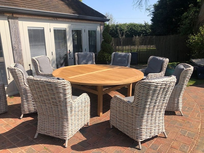Fiji 8 Chair Dining Set - With Malvern 2.1M