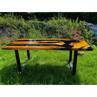 Epoxy Resin Table - Black