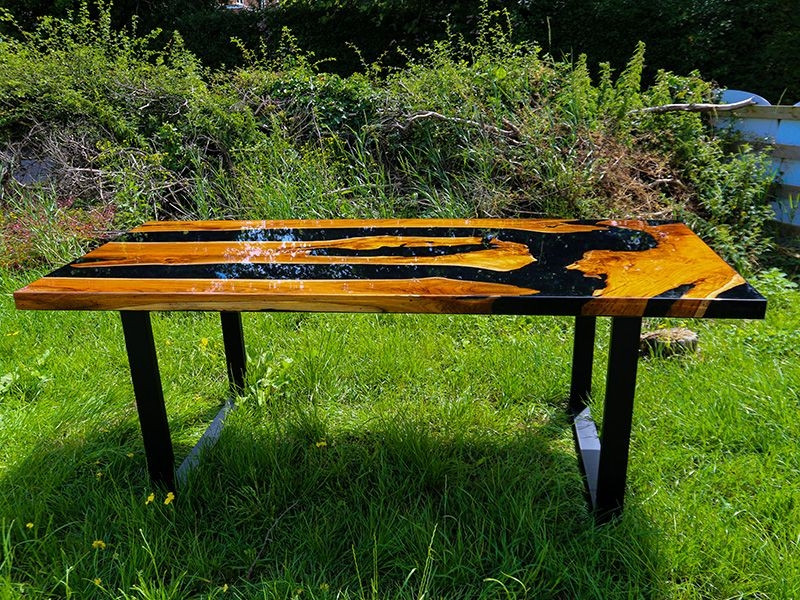 Epoxy Resin Table - Black