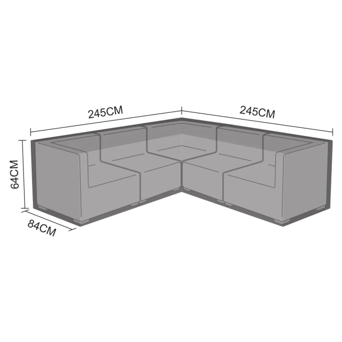 Cover for Chelsea Corner Sofa Set - 245cm x 245cm x 84cm x 64cm - 6 Cover for Chelsea Corner Sofa Set - 245cm x 245cm x 84cm x 64cm - 6