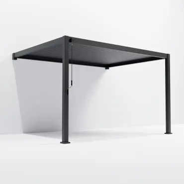 Titan 4m x 3m Wall Mounted Aluminium Pergola  - 9