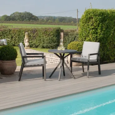 New York 3 Piece Aluminium Bistro Set