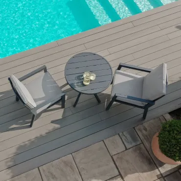 New York New York 3 Piece Aluminium Bistro Set