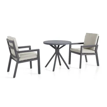 New York 3 Piece Aluminium Bistro Set
