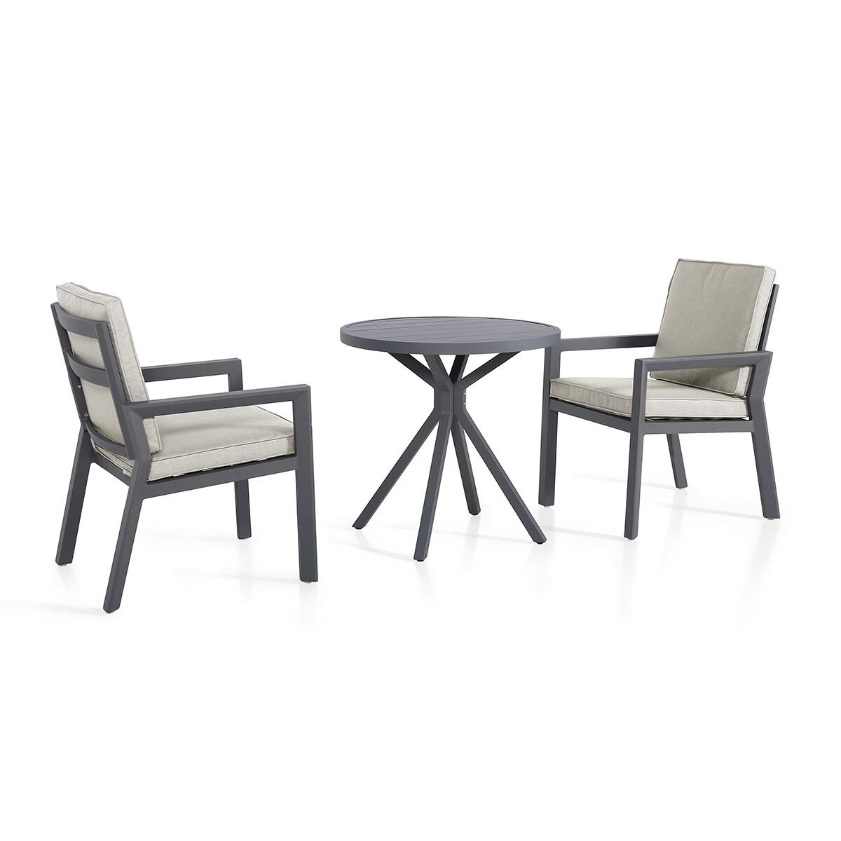 New York 3 Piece Aluminium Bistro Set