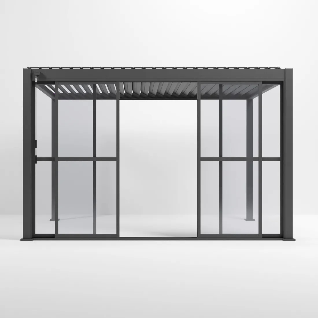 Aluminium Pergolas Titan 3.6mTransparent French Sliding System