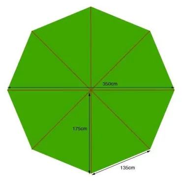Cantilever parasol canopy - 350cm diameter