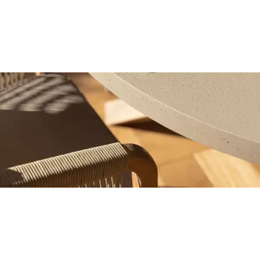 Martinique Rope Weave 4 Seat Round Dining Set