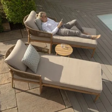 Porto Rope Weave Double Sunlounger Set
