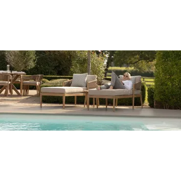 Porto Rope Weave Double Sunlounger Set