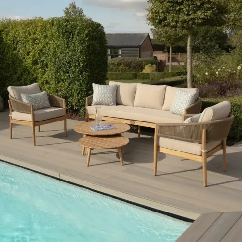 Porto Rope Weave 3 Seat Lounge Set  - 12