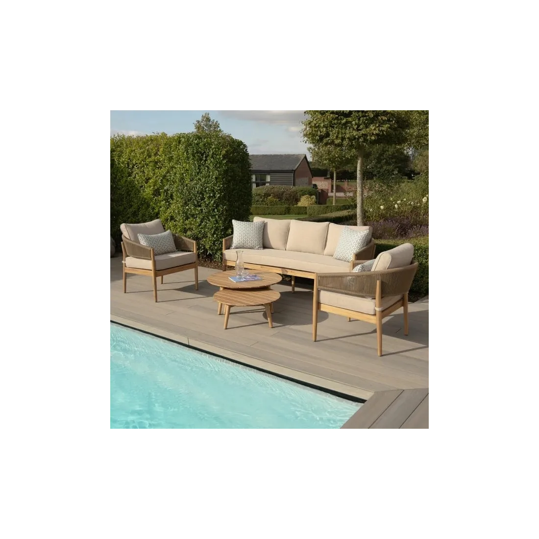 Porto Rope Weave 3 Seat Lounge Set  - 12