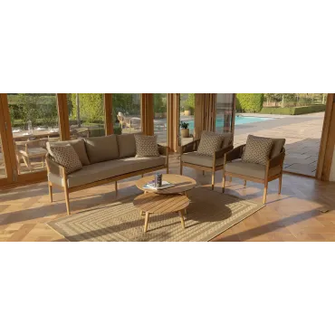 Porto Rope Weave 3 Seat Lounge Set  - 4