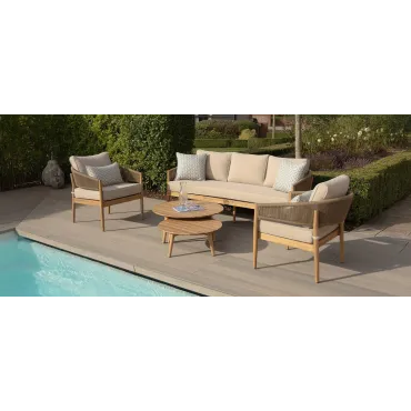 Porto Rope Weave 3 Seat Lounge Set