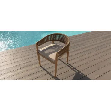Porto Rope Weave 4 Seat Round Dining Set