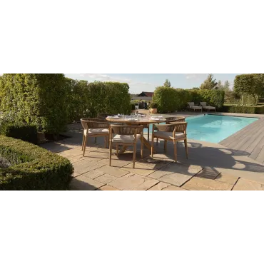 Porto Rope Weave 6 Seat Round Dining Set  - 2