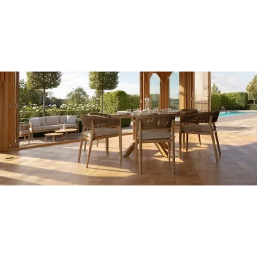 Porto Rope Weave 6 Seat Round Dining Set  - 3