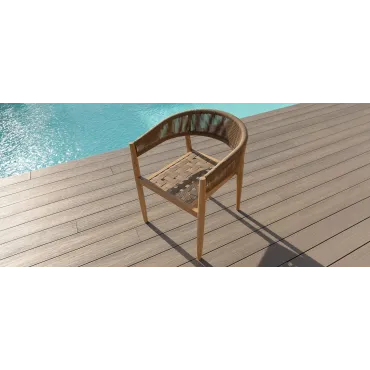 Porto Rope Weave 6 Seat Round Dining Set