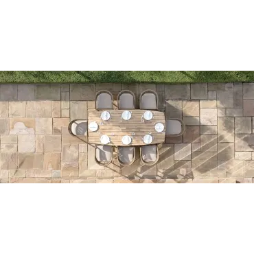 Porto Rope Weave 8 Seat Rectangular Dining Set  - 3