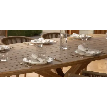 Porto Rope Weave 8 Seat Rectangular Dining Set