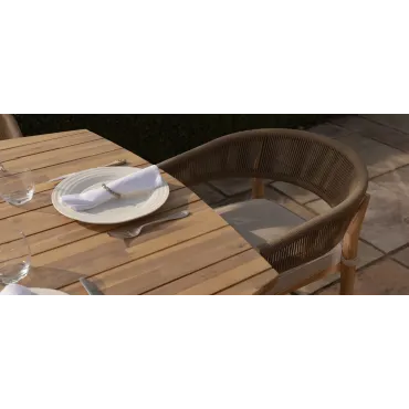 Porto Rope Weave 8 Seat Rectangular Dining Set