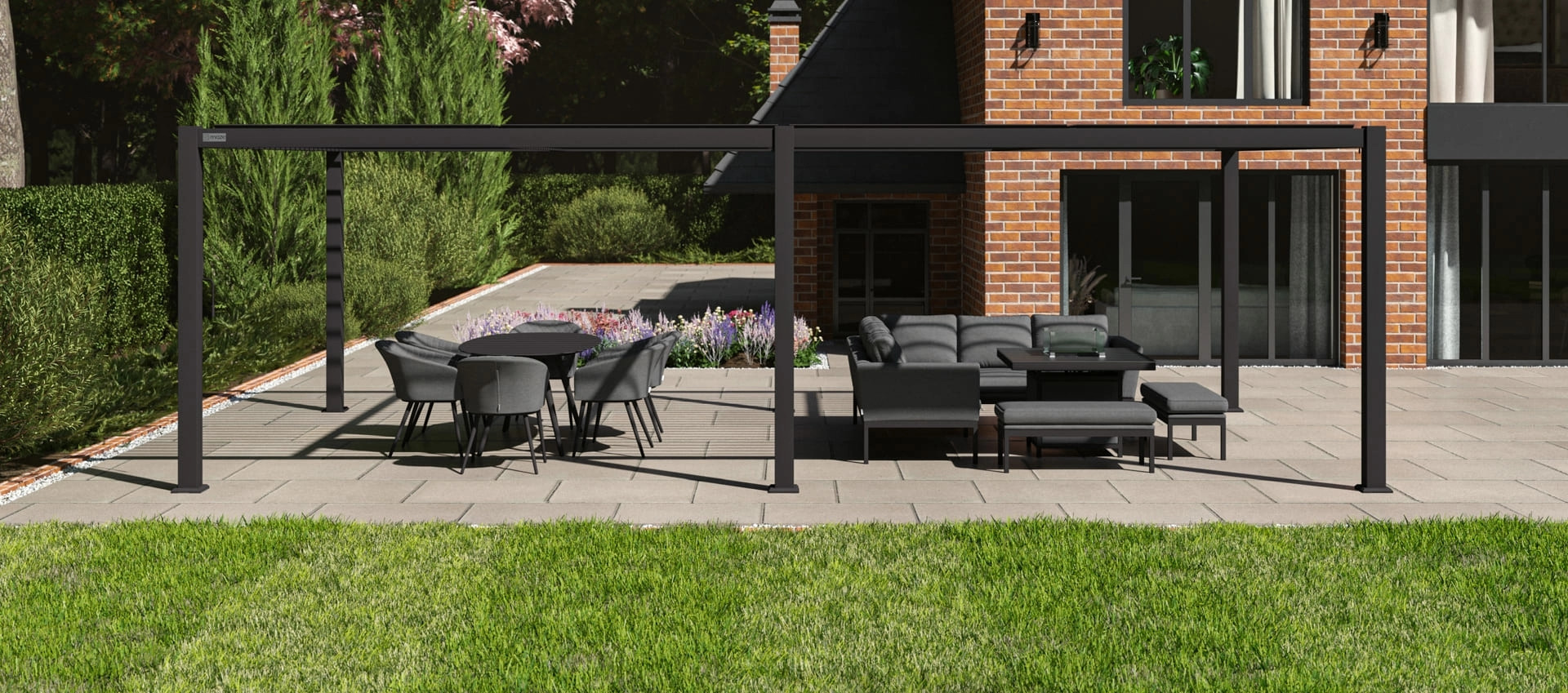 Como Pergola 7.8m x 4m LED Frame