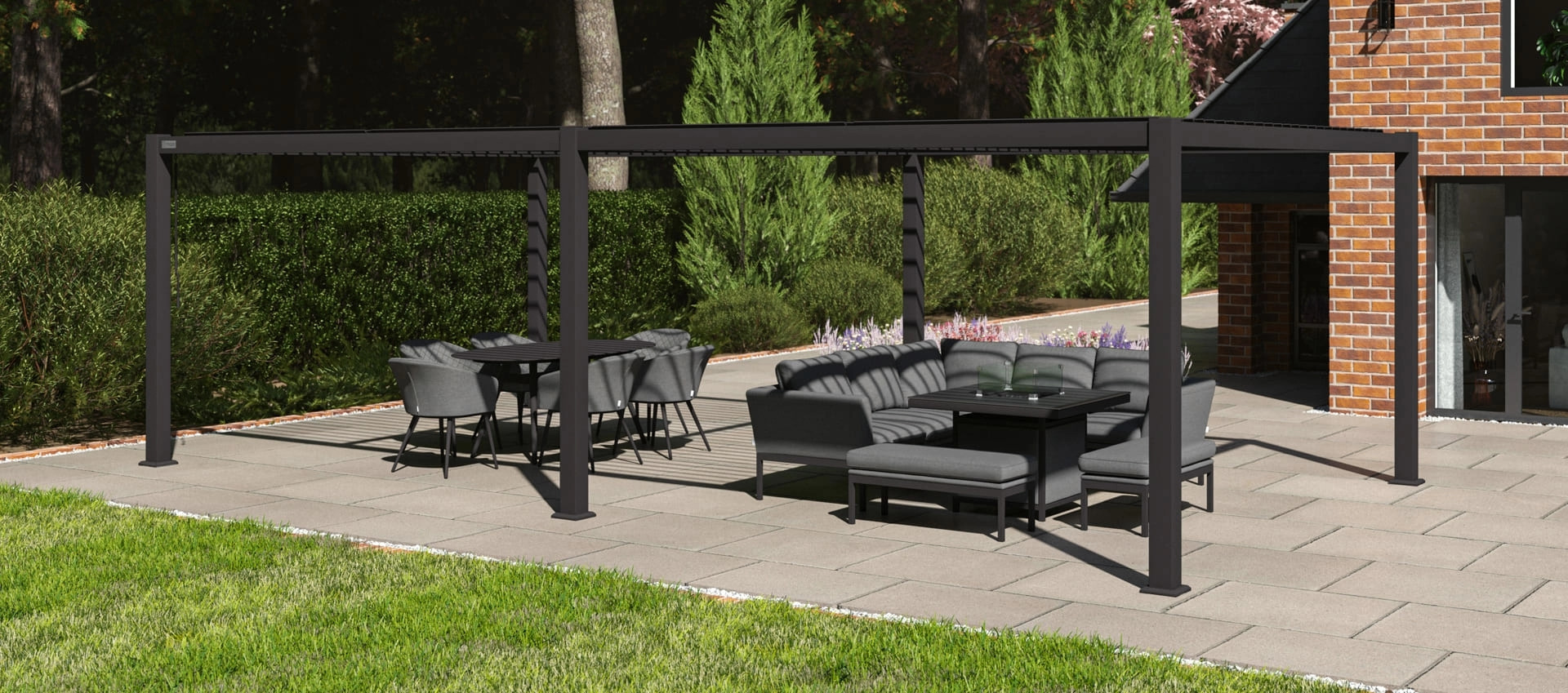 Como Pergola 7.8m x 4m LED Frame