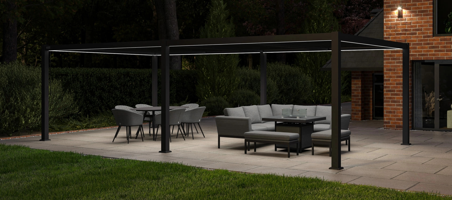 Como Pergola 7.8m x 4m LED Frame